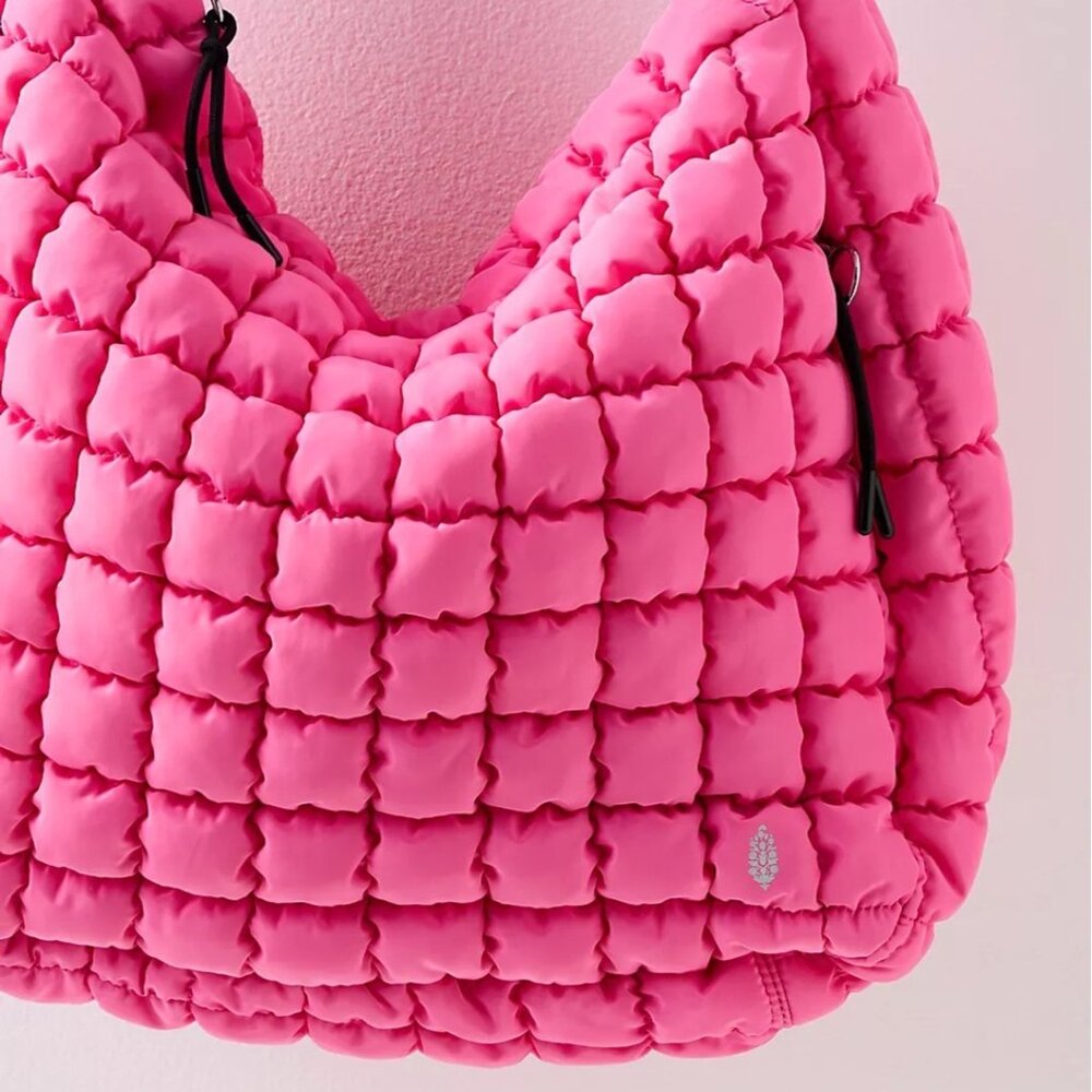 NWT Free People Movement Quilted Carryall Shoulder Bag ONE SIZE (Bubblegum/Pink) - Picture 15 of 16